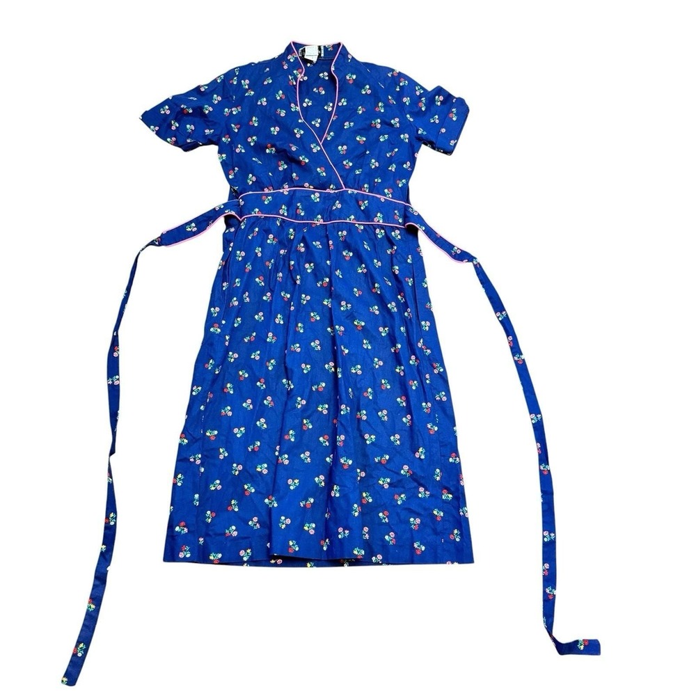 Lanz‎ Vintage Dress Small Floral Prairie Cottagecore Tyrolean Peasant Boho 70s